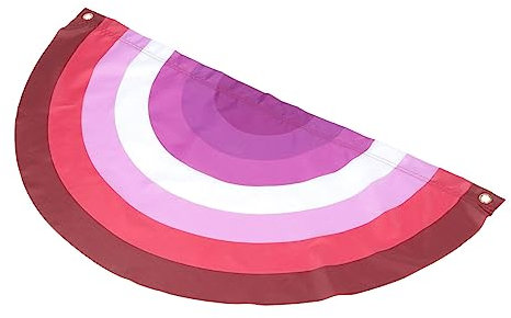 UPKOCH Halbrunde Regenbogenfahne Aus Festfahne Für Dekoration Reißfeste Bannerflagge Zum Aufhängen Oder Umwickeln