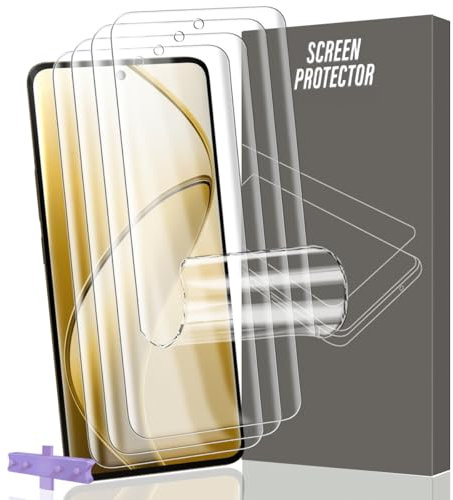 Gelaasso Protector de Pantalla para Realme 12 Pro 5G/12 Pro Plus. Película de TPU Flexible [No es de cristal] 4 Piezas, HD Transparente