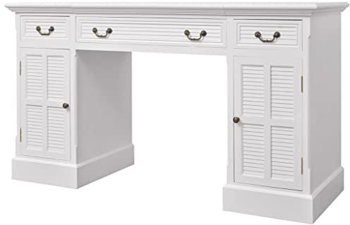 Konferenztisch Schminktisch Couchtisch Study Table - Schreibtisch Sekretär Weiß 140 x 48 x 80 cm für Küche Arbeitszimmer Wohnzimmer Jugendzimmer