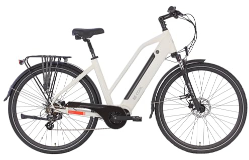 BE COOL eCBW-Hi1 Damen E-Bike 28 Zoll | Pedelec mit Bafang M200 Mittelmotor 250W, 500Wh Samsung Akku, Shimano 7-Gang, hydraulische Scheibenbremsen, Tiefeinsteiger, Made in Europe