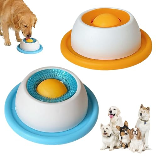 2pcs Lick Bowl para Perros, Cuenco para Lamer Perros, Juguete para Lamer Perr-os, Comedero Lamer para Mascota, Cuenco Antideslizante para Lick, Lamedor Perro para Perros gatos,Reductor de Aburrimiento