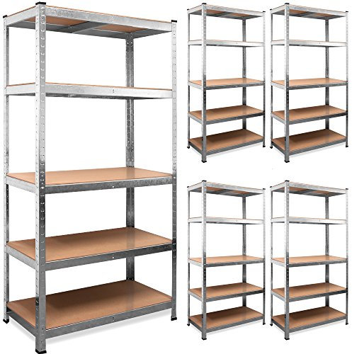 Deuba 5 x Regal Lagerregal Kellerregal Steckregal Werkstattregal Schwerlastregal 875kg