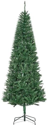 HOMCOM Albero di Natale Artificiale 210H cm 865 Rami Spine Imitazione Nordmann Grande realismo Verde