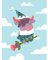 Wee Blue Coo LTD Kawaii Cow Thistle Witch Large Wall Art Print Canvas Premium Poster Wand