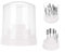 48 Holes Nail Drill Holder Professional Nail Art Plastic Drill Stand for Nail Art Drill Bit Organizer Box Holder(White)