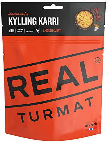 Drytech Original REAL Norwegische Expeditionsnahrung, 5214 HÄHNCHENCURRY, 627 kcal / 132g (500g fertig) Notverpflegung