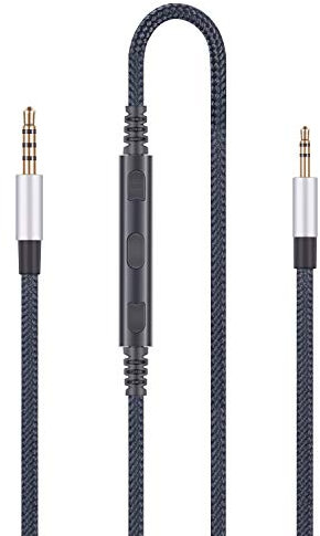 3.5mm to 2.5mm Male Audio Replacement Cable Compatible with Bose oe2, oe2i, AE2, QC35 Headphones, Remote Volume Control & in-Line Mic Cord Compatible with iPhone