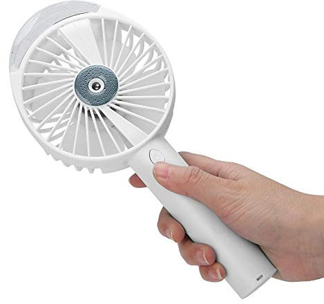 Humidifying Fan, Humidifier Spray Quiet Handheld Three Gear Adjustment, Desktop Mini Water Mist Humidification Fans for Home, Office, Beach(White)