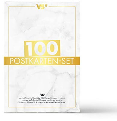 VISUAL STATEMENTS - 100 Postkarten im Set - Verschiedene Karten mit Sprüchen