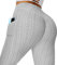 LAOTEPO Tiktok Butt Lifting Cellulite Leggings mit Taschen für Frauen Hohe Taille Yoga Hosen Workout Bauchkontrolle Strumpfhosen - Grau - XX-Large