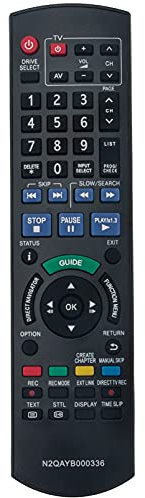 ALLIMITY N2QAYB000336 Fernbedienung Ersetzen für Panasonic DVD Recorder DMR-EX72SEGS DMR-EX72S DMR-EX72SEG DMR-EX72SEGK DMREX72SEGS DMREX72S DMREX72SEG DMREX72SEGK