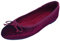 Feversole Ballerina Velluto Colorata con Cuscino in Memory Foam per amaretti da Donna Borgogna Taglie 38 EU