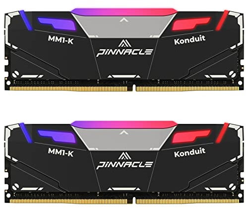 Timetec Pinnacle Konduit RGB XMP2.0 Overclocking 1.35V Compatible pour AMD et Intel Module de mémoire pour Ordinateur de Bureau de Jeu RAM - Noir (3600MHz 64GB Kit(2x32GB))