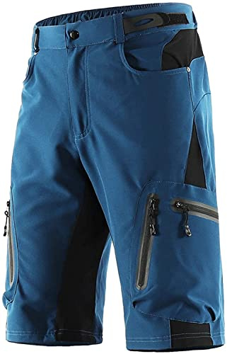 FASCINATDECO Herren MTB Hose mit 3D Sitzpolster Radhose Kurz Männer Fahrradhose, Schnelltrocknend Atmungsaktiv Herren Radlerhose Mountainbike Hose