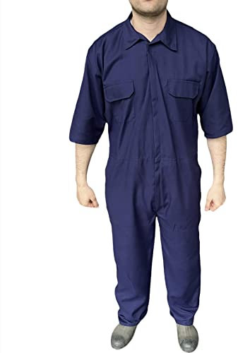 Turners Mens Short Sleeve Workwear Coveralls Boilersuit Overalls (Small)