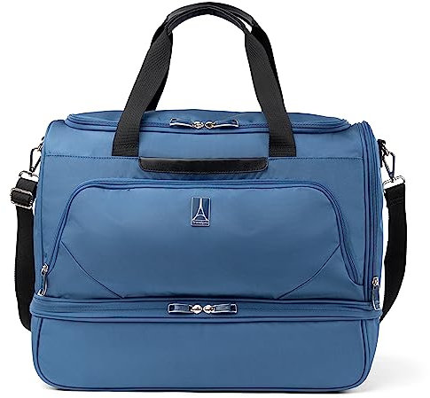 Travelpro Maxlite 5 Softside Handgepäck-Weekender mit abklappbarem Bodenfach, leichte Reisetasche für die Nacht, Herren und Damen, Azurblau, 40x48x23 cm