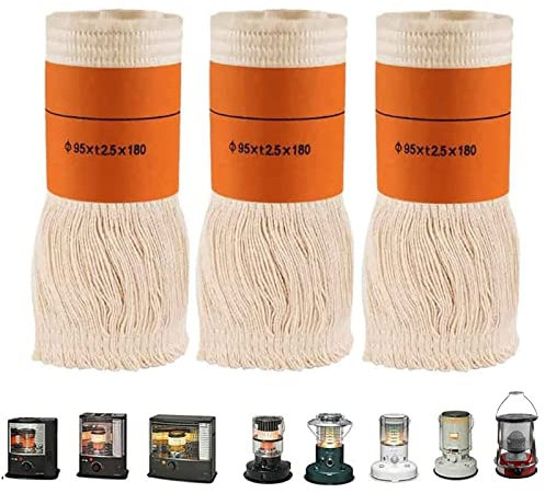 ZYFC Stücke Docht für Petroleumofen Innenräume, Ersatzdocht für Petroleum Heizung, Ersatzdocht Petroleumheizer Heizstrahler, Petroliumheizer Dochte (Size : 3 Stück)