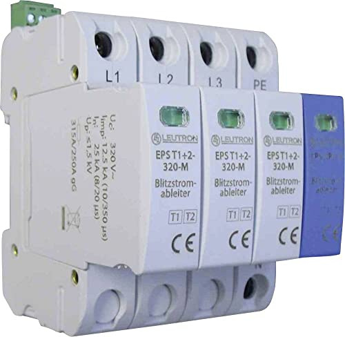 Leutron 380701 EPS T1+2/3+1-320-12.5-FM Überspannungsschutzgerät Überspannungsschutz für: Verteilerschrank 50 kA 1 St.
