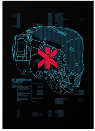 Displate Cyberpunk 2077 Metallposter Cyberpunk Poster Cyberpunk Deko Cyberpunk 2077 Poster Cyberpunk Merch Cyberpunk 2077 Trauma Team Combat Poster 67,5x48cm