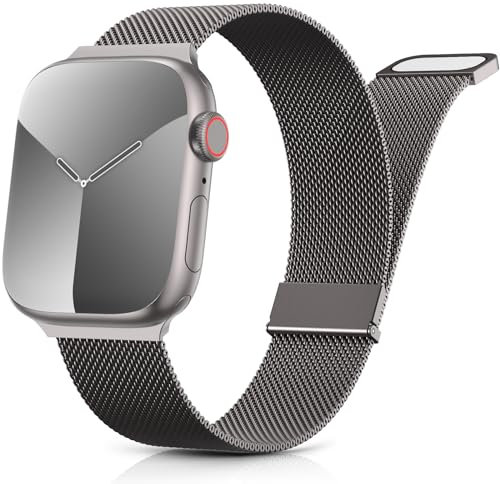 Yoohoo Armbänder Kompatibel mit Apple Watch Armband 40mm 41mm 42mm 46mm 45mm 44mm 38mm 49mm, Milanaise Edelstahl Metall Ersatz Armband für iWatch SE Series 10 9 8 7 6 5 4 3 2 1 Ultra Damen Herren