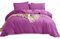 Imperial Rooms King Size Duvet Cover Sets – Brushed Microfiber 3 PCs Plain Purple Bedding Set with Pillow Cases – Button Closure Ultra Soft Quilt Bed Cover (230 x 220 Cm)