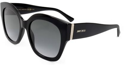 Jimmy Choo LEELA/S BLACK SILVER/DARK GREY SHADED 55/20/145 women Sunglasses