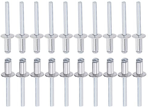 DTGN 6mm x 12mm (DxL) Cieco Rivetti - 25pz - Buono per Macchinari Giunzione - Alluminio Cupola Aperto Terminale Rivetto