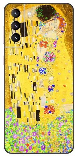 Berkin Arts Kompatibel mit Samsung Galaxy S21 /S30 G991 5G Hülle Silikon Handyhülle Gelbe leichte Blüte (Gustav Klimt-Der Kuss)