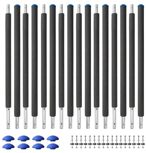 Baunsal® Trampolin Netzstangen 8 x Ø 25 x 1,0 mm x 205 cm (KN-SM-A) Trampolin Stangen Ersatz Trampolin Ersatzteile Stangen Trampolin Ersatzteil für Trampolin Netzpfosten Trampolin Netzstange