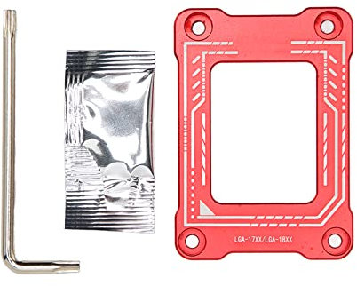 Zunate Marco de Contacto de CPU, Hebilla de Fijación de CPU de Aleación de Aluminio, Fijador de Corrección de Flexión de Tensión de CPU para Intel 12th 13th Gen CPU LGA 17XX LGA 18XX