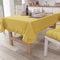PETTI Artigiani Italiani - Tovaglia con Volant, Tovaglia da Tavola, Tovaglia Cucina Rettangolare con Balza, Tovaglia Copritavolo Tinta Unita in Cotone, X12 Posti (140x240 cm) Giallo