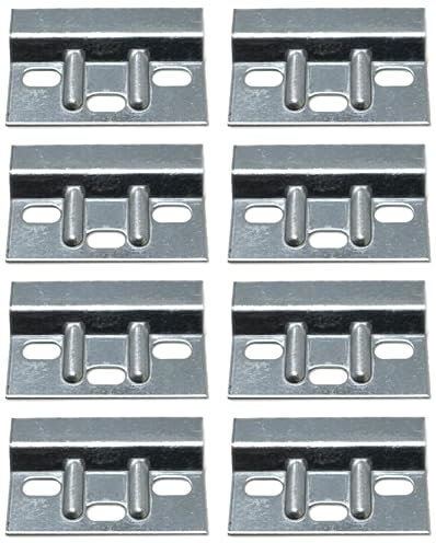fiXte Heavy Duty Kitchen Cabinet Hanging Brackets Hanger Plate for Wall Mounting Cupboards 63mm x 38mm x 1.6mm (8 Pack)
