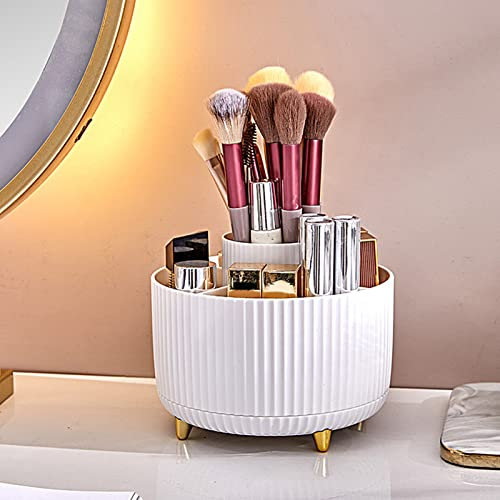 Organizador de maquillaje giratorio de 360 grados, almacenamiento de cosméticos, cuidado de la piel, soporte giratorio de maquillaje, pintalabios, pinceles, perfume, caja de exhibición para tocador,