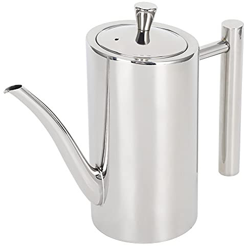 Bouteille Distributrice D'Huile en Acier Inoxydable, Anti Poussière, Anti Fuite, Récipient de Stockage pour Pot D'Huile, Pot D'Huile de Cuisine Avec Poignée Ergonomique(Straight Handle Type 0.5L)