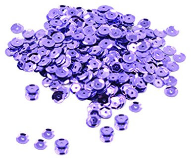 400 Stück runde, lose Pailletten, 7 mm, Violett