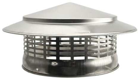 LOVIVER Tapa de lluvia para chimenea, tapa de tubo, tapa de humos, cubierta protectora de ventilación resistente a, cubierta de chimenea, tapa de, Diámetro interior 200 mm.