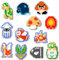 GTOTd Pixel Game Fridge Magnet Kühlschrankmagnet (12 Stück) Geschenke Merch Cute Cartoon Dekoration Stoßstangen Aufkleber Kühlschrank Metallmagnet Flexibel Wiederverwendbar Magnetisches Vinyl