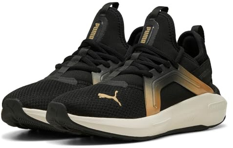 PUMA Damen SOFTRIDE ENZO 5 METALLIC WN's Straßen-Laufschuh, Black-WARM White Gold, 40 EU