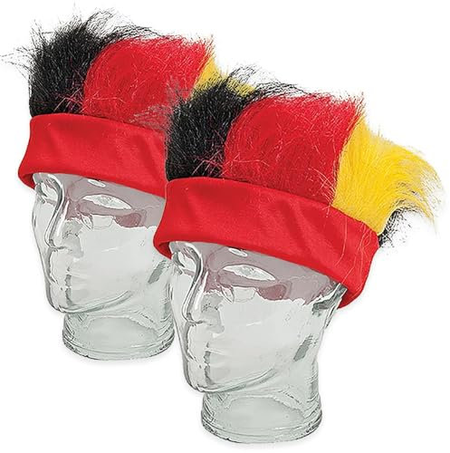 2 x Kopfband Stirnband Fanartikel Perücke Fan Deutschland Sport Support Anfeuern