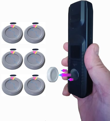 B BachVibes Kit de 6 Soportes Magnéticos para Mando a Distancia, telefono, router, regletas enchufe y Organizador de Mandos TV en Pared sin Taladrar (Gris- 6)