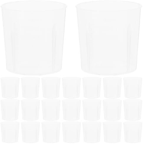 OUNONA 100piezas Copa Medidora Transparente Para Epoxy De Doble Escala Para Manualidades y Mezclas De Pigmentos