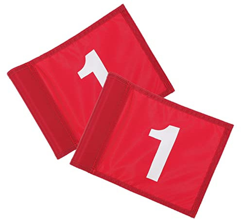 MUSISALY 2pcs Golf Flags Numbered Putting Training Flags for Golfing Tools for Golfing