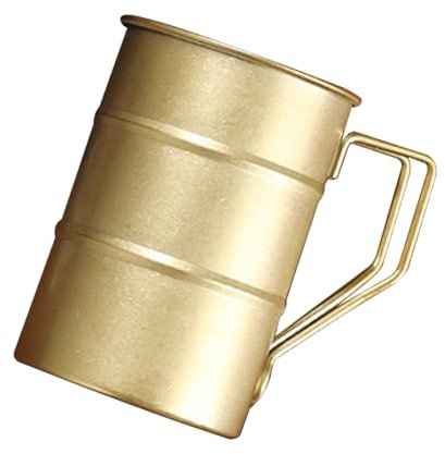 CIYODO Vintage Kaffeetasse wassergläser kaffeetassen Biergläser Vintage Trinkgläser kaffeebecher to-go Bierpong Outdoor-Trinkbecher Party-Bierkrug Rostfreier Stahl Golden Wiederverwendbar