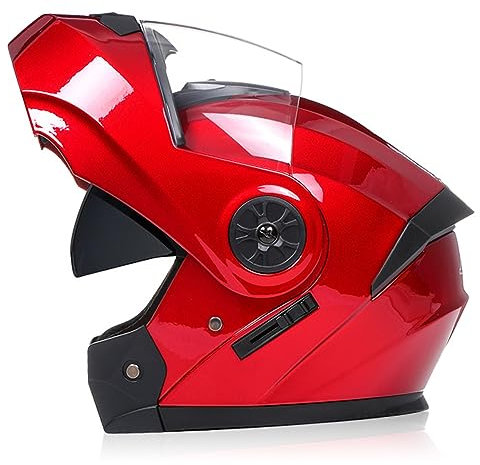 Caimcie Motorradhelm Klapphelm Modularer Motorradhelm DOT/ECE-Geprüfter Integralhelm Crash Scooter-Helm Doppelvisier Klapp-Motorradhelm Für Männer Und Frauen D,XL/61-62CM