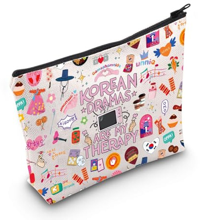 WZMPA Kosmetiktasche mit koreanischem Drama-Design – K-Drama Lover Geschenk mit Reißverschluss für Damen und Mädchen
