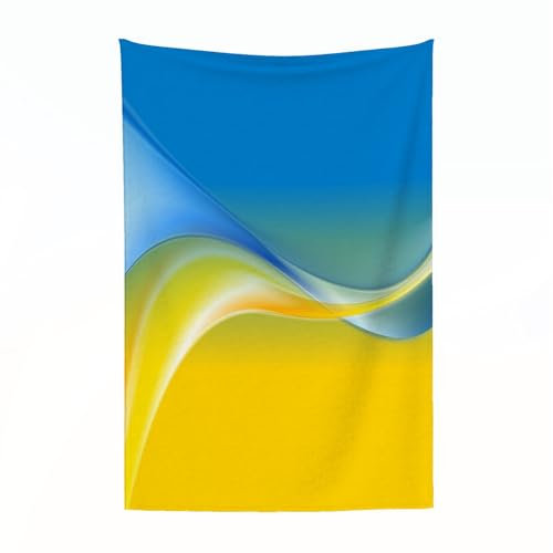 EYLOZS Kuscheldecke flauschig & super weich - hochwertige Fleecedecke auch als Wohndecke,Sofadecke & Wohnzimmer geeignet,Ukrainische Flagge Gelb und Blau, inspiriert von Farbe, mit lebendigen100x130cm