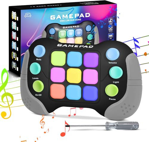 Regalo niño 5 6 7 años, Juegos Infantiles, Juguetes niños 3 5 6 7 8 años, Consola portatil, Pop it electrónico, Regalo niña 5 6 7 años, Regalos cumpleaños niños, Regalos Originales (Negro Gris)