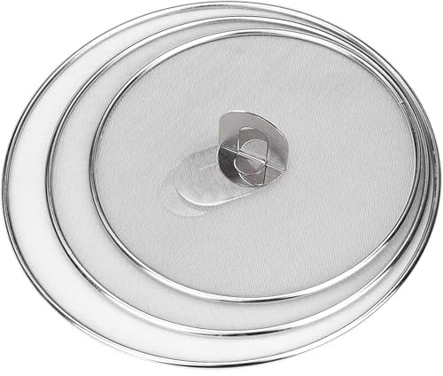 3 Pièces Couvercle Anti Éclaboussures en Acier Inoxydable, Couvercles pour Casseroles et Poêles, Protection contre les Graisses et les Liquides pour Cuisine (33cm, 29cm, 25cm)