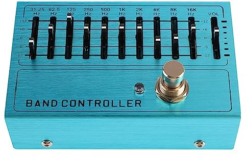 10 Bänder Equalizer, Instrumentenband -Controller -Gitarrenvorverstärker Pedal EQ EQ Pedal 0 Unabhängiger Ausgangsvolumenanpassung Amplifikator für Musikliebhaber