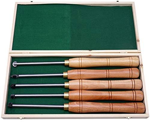 Meißel, Drechselbank-Werkzeugsatz, Trennwerkzeug aus hartem legiertem Stahl mit Holzbox, bequemer Griff, Drechselbank-Finisher-Werkzeug für Holzbastler oder Schreiner